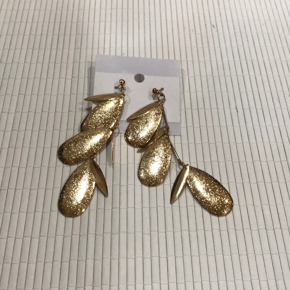 Glitter Gold Droplets Earring